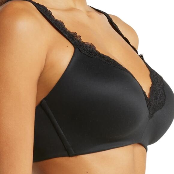 ^NWOT Wacoal Women's Softly Styled Wire Free T-Shirt Black Bra – Sz 34DDD - Picture 3 of 10